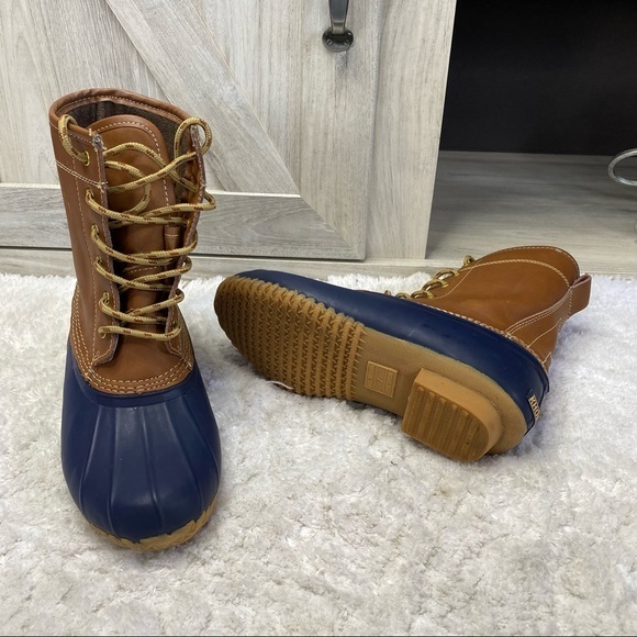 PRISTINE Khombu Letty Leather Lace Up Lined Duck Boots 7M - Picture 5 of 9